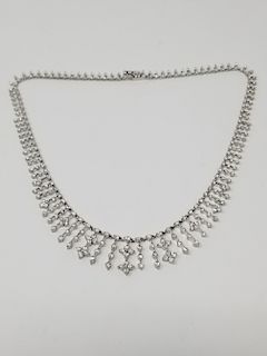 Platinum & Diamond Dangle Necklace