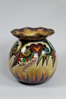 Signed, Quimper Art Pottery Vase