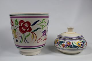 Poole Pottery Pot and Covered Bowl