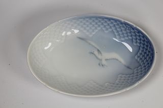 Copenhagen, Oval Porcelain Bird Dish