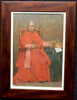Italian School, Early 20th C. Portrait of Cardinal