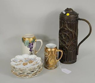 Group Porcelain & Brass Items