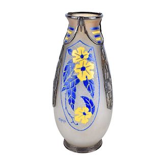 D'Argyl French Art Deco Cameo Vase
