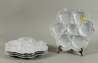 Four Limoges Oyster Plates