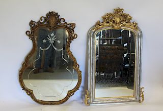 Lot Of 2 Antique Mirrors.
