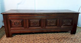EARLY 19TH C. PROVINCIAL FRENCH CHESTNUT COFER