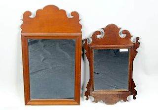 Two Small Chippendale Mirrors