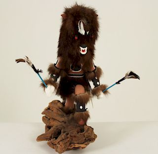 KACHINA DOLL TITLED "KNED THE WOLF" BY PATA