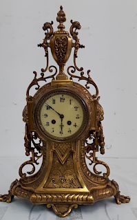 FRENCH POLISHED BRONZE CLOCK