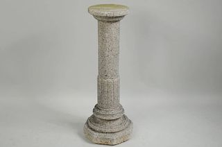 Cement Garden Pedestal w/Stepped Base
