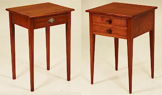 2 EARLY AMERICAN SOUTHERN CHERRY OCCASSIONAL TABLES