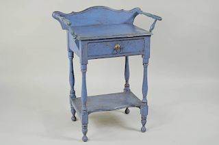 Country Sheraton Blue Painted Washstand