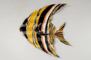 Diana Morse Folk Art Painted Tin Sunfish