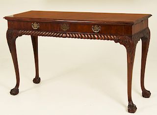 CHIPPENDALE STYLE MAHOGANY CONSOLE TABLE