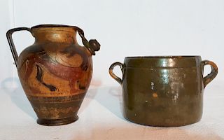 2 PIECE MISCELLANEOUS LOT OF EARTHENWARE