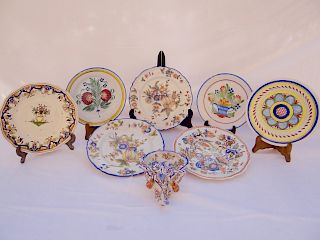 8 PIECE MISC. LOT OF FRENCH FAIENCE