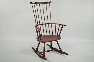 Windsor Painted Comb Back Rocking Chair