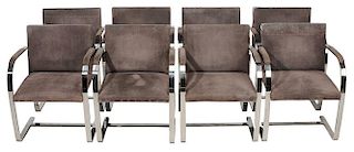Set of Eight BRNO Armchairs by Knoll
