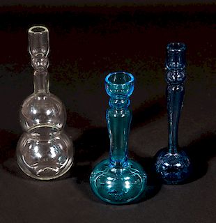 JARRYD PEZZILLO, Set of 3 Long Neck Glass Vases