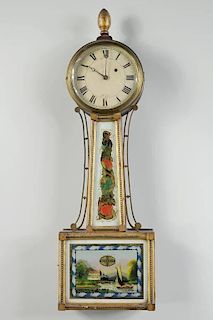 Banjo Clock By Horace Tift, N. Attleboro MA