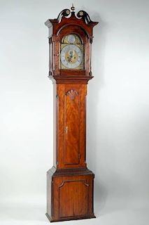 NJ Tall Case Clock, Isaac Brokaw