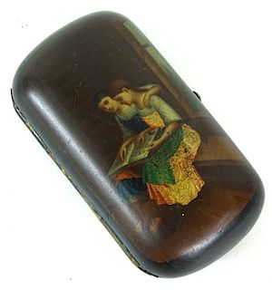 A Russian Lacquer Case, 'Learning the Alphabet'