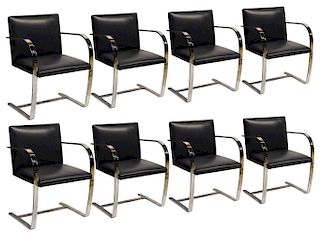 Set of 8 BRNO Chairs Mies Van Der Rohe For Knoll