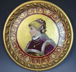 LARGE, Royal Vienna Charger Portrait Women