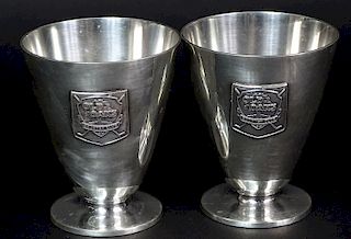 (2) Two Matching Sterling SIlver Trophy Cups