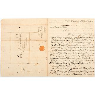 War of 1812 and Seminole War Veteran, Captain John Culbertson, Correspondence Incl. Zachary Taylor Letter Written from Fort Snelling, 1828