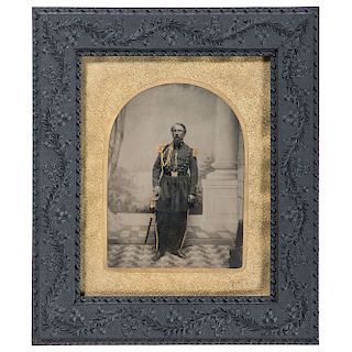 Major Michael Schmitt, Independent Battalion New York Infantry, Civil War Collection Featuring Full Plate Ambrotype, Albumen Photographs, Insignia, an