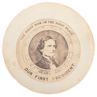 Jefferson Davis, Presidential Inauguration Medallion and CDV