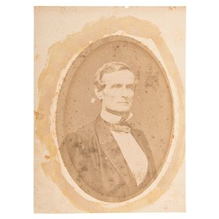 Jefferson Davis, Only Known War-Date Large Format Photograph by Minnis & Cowell, Richmond, Virginia