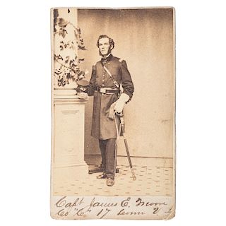 Captain James E. Moore, 17th Connecticut Regiment, KIA Gettysburg, Civil War CDV