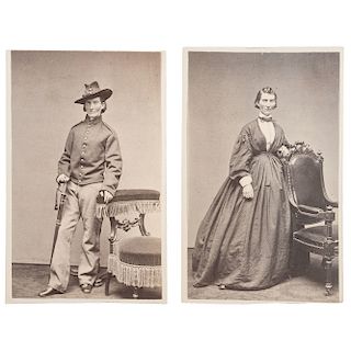 Pair of Civil War CDVs of Frances Clayton by S. Masury, Boston