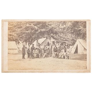 Massachusetts 49th Infantry at Port Hudson, Louisiana, Civil War CDV