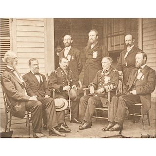 Pach Brothers, Photograph of Eight Union Commanders at Long Branch, New Jersey, Incl. Admiral Farragut