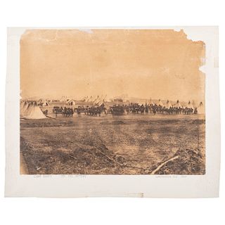 Civil War Albumen Photograph of the 7th Delaware Battery Defending Washington, DC, 1863