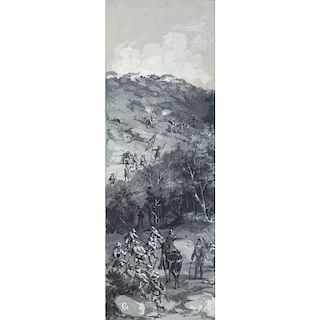 John R. Chapin, Original Artwork Depicting the Confederate Assault on Little Round Top 