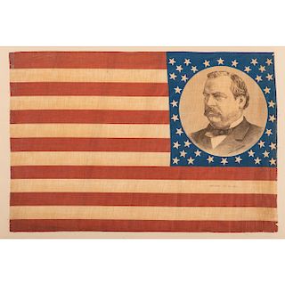 Cleveland & Hendricks, Pair of 1884 Campaign Flags