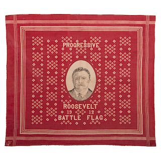 Roosevelt Battle Flag, 1912 Campaign Bandanna