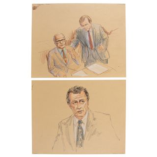 Joan Andrew, Washington Post and CNN Sketch Artist, Twelve Original Sketches of the 1984 United States Senate