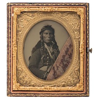 Sixth Plate Ambrotype of an American Indian, Possibly "Young Chopine"