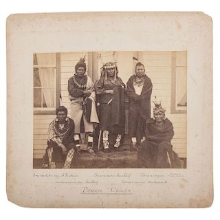 W.H. Jackson Albumen Photograph of Pawnee Chiefs