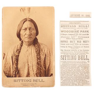 Sitting Bull Cabinet Card by D.F. Barry, Plus