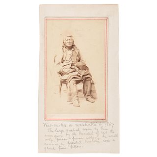 CDV Featuring Shoshone Chief Washakie, Ca 1865