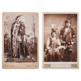 Collection of C.C. Stotz and G.W. Parsons Cabinet Cards of Cheyenne, Arapahoe, and Osage Indians