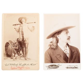 Buffalo Bill Cody, Two Cabinet Cards by Brisbois and Chickering, Ca 1890s