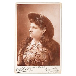 Annie Oakley Cabinet Card by Stacy