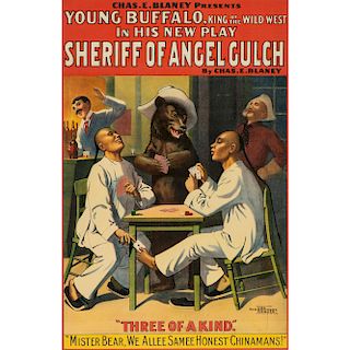 Young Buffalo, Theatrical Poster by Strobridge Litho Co., Cincinnati